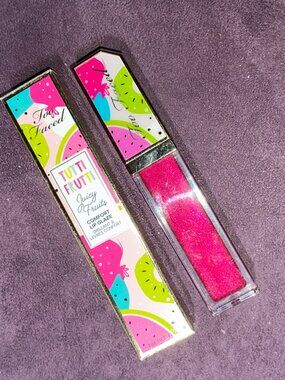 Too Faced Tutti Frutti Juicy Fruits Lip Glaze, Ruby Ripe, New in box